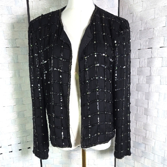 Papell Boutique Jackets & Blazers - Vintage Papell Boutique Sequin Blazer